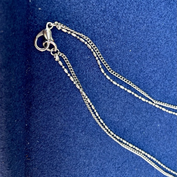 Zirconium key pendant and steel chain superb quality haute couture style - Picture 2 of 6